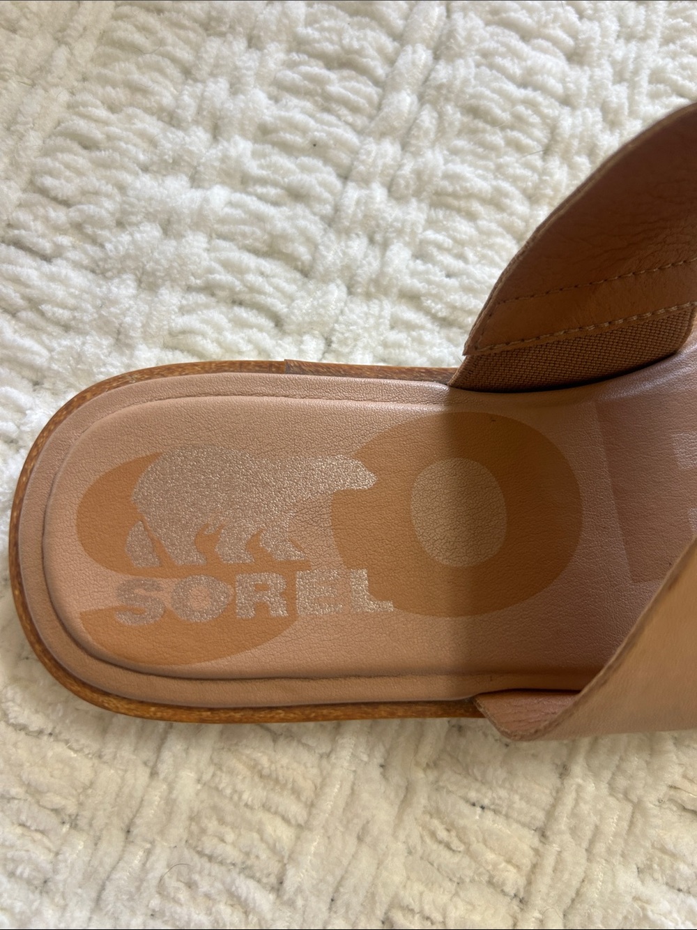 Sorel Women's Tan Dual-Strap Slide Sandals - Picture 2 of 7